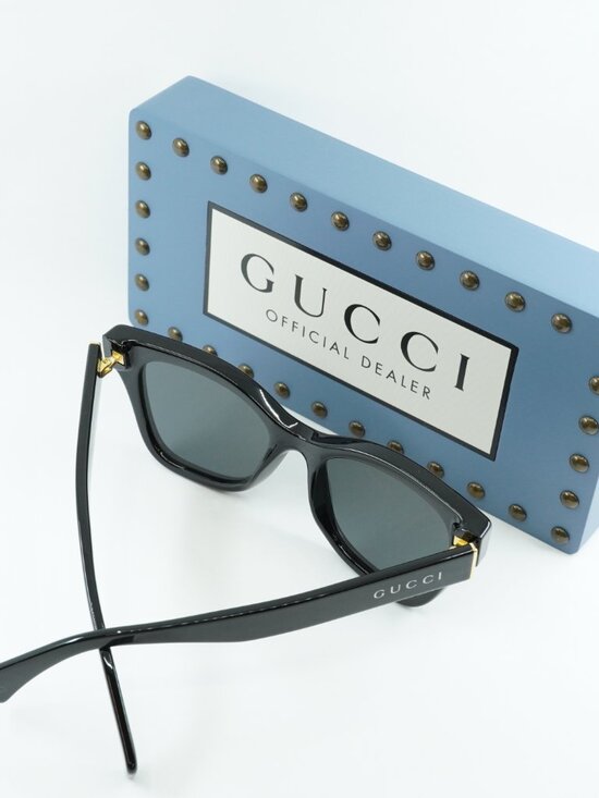 Gucci GG1133S 001 Women Cat Eye Sunglasses - Black / Grey main image 4